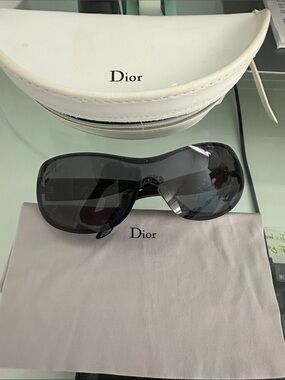 Dior Oversized Wrap Sunglasses in Black